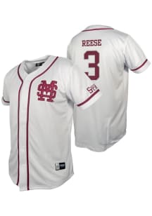 Ace Reese  Mississippi State Bulldogs Mens White NIL Baseball Jersey