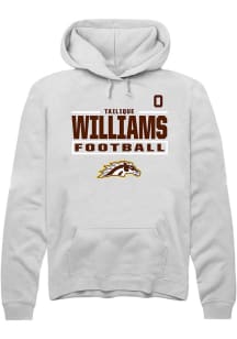 Tailique Williams Western Michigan Broncos Mens White Football NIL Stacked Box Player Hood