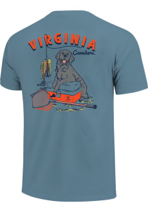 Virginia Cavaliers Navy Blue Dog Fishing Short Sleeve T Shirt
