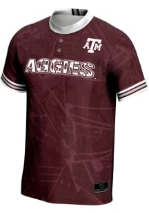 ProSphere Texas A&M Aggies Mens Maroon Vigor Baseball Jersey