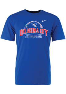 Oklahoma City Dodgers Blue Cotton Tee Graphic Short Sleeve T Shirt