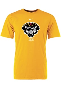 Erie SeaWolves Yellow Mascot Short Sleeve T Shirt