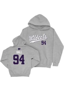 Kingston Hall Campus Ink K-State Wildcats Youth NIL Script Long Sleeve Player Hoodie Grey