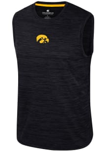 Colosseum Iowa Hawkeyes Mens Black Stilgar Short Sleeve Tank Top