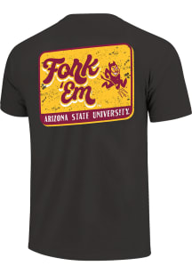 Arizona State Sun Devils Graphite Tin Sign Script Short Sleeve T Shirt
