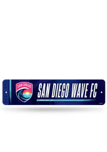 San Diego Wave FC Primary 4x15 Metal Street Sign - Silver