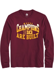 Rally Big Ten Maroon Champs Arch Long Sleeve T Shirt