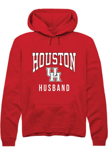 Summit Sportswear Houston Cougars Mens Red Husband Long Sleeve Hoodie
