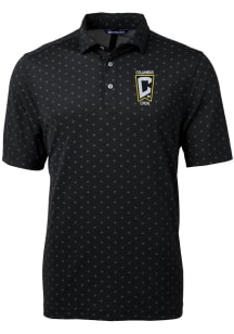 Cutter and Buck Columbus Crew Black Virtue Eco Pique Tile Big and Tall Polo