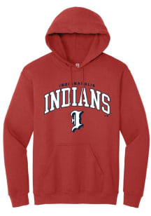 Summit Sportswear Indianapolis Indians Mens Red Arch Mascot Long Sleeve Hoodie