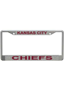 Kansas City Chiefs Silver Chrome License Plate Frame - Silver