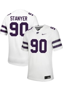 Brad Stanyer  Nike K-State Wildcats White Football NIL Game Football Jersey
