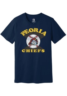 Summit Sportswear Peoria Chiefs Navy Blue Soft Arch Short Sleeve T Shirt
