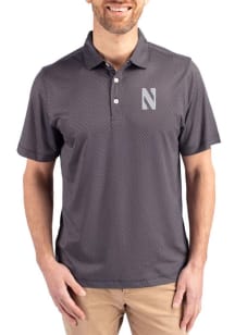 Cutter and Buck Northwestern Wildcats Mens Purple Pike Symmetry Short Sleeve Polo