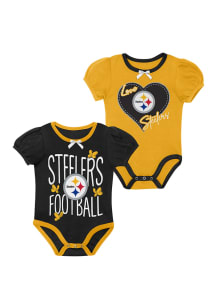 Pittsburgh Steelers Baby Black Star Power Set One Piece