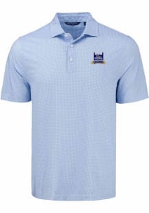 Cutter and Buck Tulsa Golden Hurricane Mens Blue Football Football Legends Short Sleeve Polo