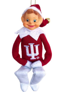 Indiana Hoosiers 12inch Elf Ornament - Crimson