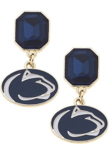 Penn State Nittany Lions Rhinestone Logo Womens Earrings