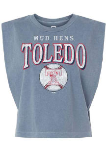 Summit Sportswear Toledo Mud Hens Womens Navy Blue Homerun Tank Top