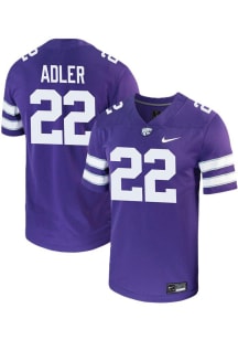 Jason Adler  Nike K-State Wildcats Purple Football NIL Game Football Jersey