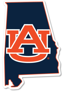 Auburn Tigers 2" State Logo Dizzler Stickers - Orange