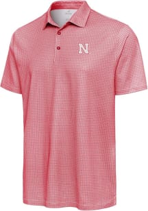 Antigua Nebraska Cornhuskers Mens Red Breeze Short Sleeve Polo