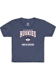 Summit Sportswear UConn Huskies Youth Navy Blue Men's Soccer Short Sleeve T-Shirt