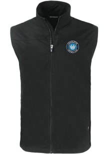 Cutter and Buck Charlotte FC Mens Black Charter Sleeveless Jacket