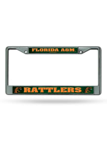 Florida A&M Rattlers Decal Chrome License Plate Frame - Silver