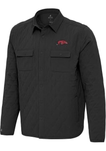 Antigua Arkansas Razorbacks Mens Black Persistent Medium Weight Jacket