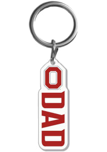 Ohio State Buckeyes Dad Acrylic Keychain - Red