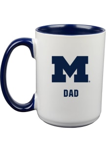 Michigan Wolverines 15oz Dad Ceramic Mug - White