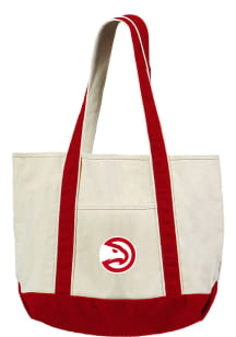 Atlanta Hawks White Canvas Tote