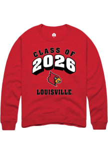 Rally Louisville Cardinals Mens Cardinal Class of 2026 Long Sleeve Crew Sweatshirt
