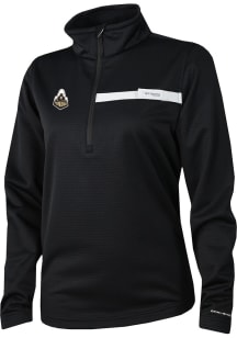 Columbia Purdue Boilermakers Womens Black Heat Seal Skiff Guide Fleece Qtr Zip