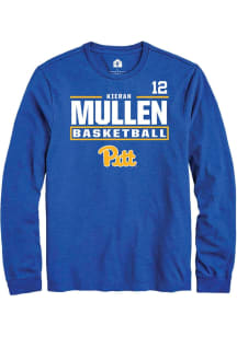 Kieran Mullen Pitt Panthers Blue NIL Stacked Box Long Sleeve Player T Shirt