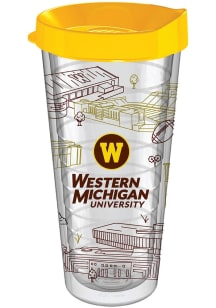 Western Michigan Broncos 22oz Plastic Tumbler - White