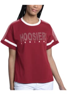 Indiana Hoosiers Womens Red Star Player Short Sleeve T-Shirt