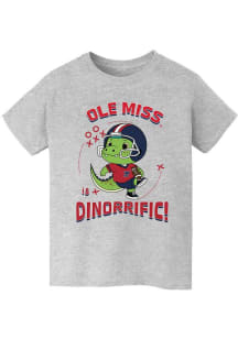 Vive La Fete Ole Miss Rebels Youth Grey Dino-Riffic Short Sleeve T-Shirt