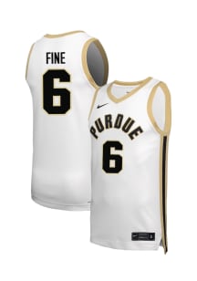 Aaron Fine  Nike Purdue Boilermakers White NIL Name And Number Jersey