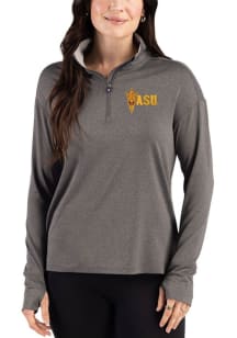 Cutter and Buck Arizona State Sun Devils Womens Black Forge Eco Qtr Zip