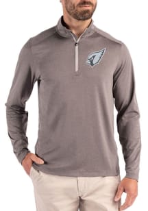 Cutter and Buck Arizona Cardinals Mens Graphite Mono Coastline Long Sleeve Qtr Zip Pullover