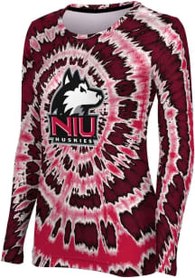 ProSphere Northern Illinois Huskies Womens Red Tie Dye LS Tee