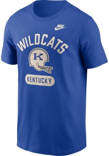Nike Kentucky Wildcats Blue Football Legacy Mascot Football Helmet Short Sleeve T Shirt