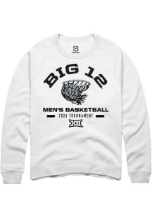 Summit Sportswear Big 12 Mens White 2026 Men's Basketball Championship Long Sleeve Crew Sweatshirt