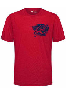 Levelwear Columbus Blue Jackets Red Focal Blasted Short Sleeve T Shirt