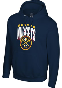 Denver Nuggets Mens Navy Blue Climb Long Sleeve Hoodie