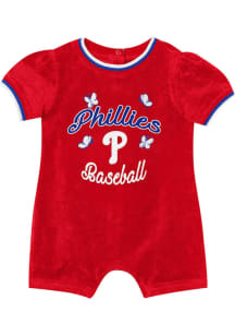 Philadelphia Phillies Baby Red Wind Up Short Sleeve One Piece