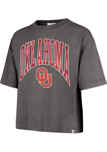 47 Oklahoma Sooners Womens Black Mindi Short Sleeve T-Shirt