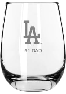 Los Angeles Dodgers Dad 15oz Stemless Wine Glass - White